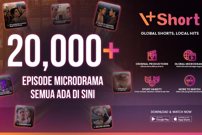 Aplikasi V+Short Sajikan 20.000 Episode Microdrama Vertikal untuk Penonton Modern